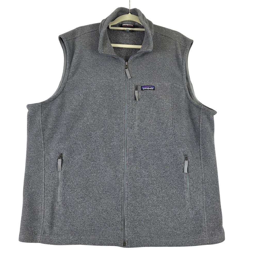 Patagonia Mens Classic Synchilla Fleece Vest Mens XXL Grey Nickel Full Zip 23010